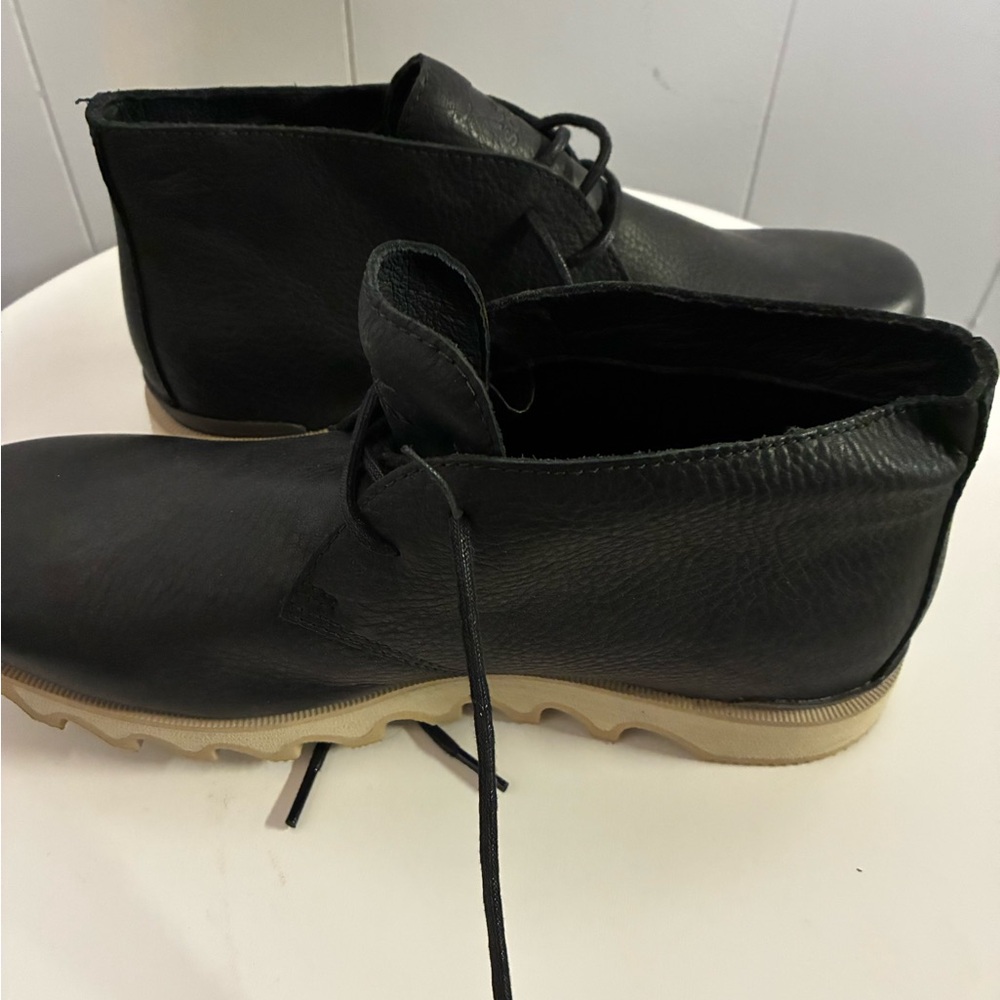 Sorel Black Leather Ankle Boots - Picture 9 of 10